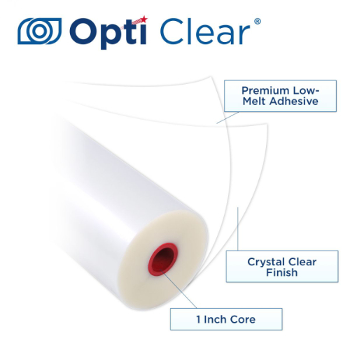 School and Library Laminating Film, Opti Clear Gloss 5 mil Roll