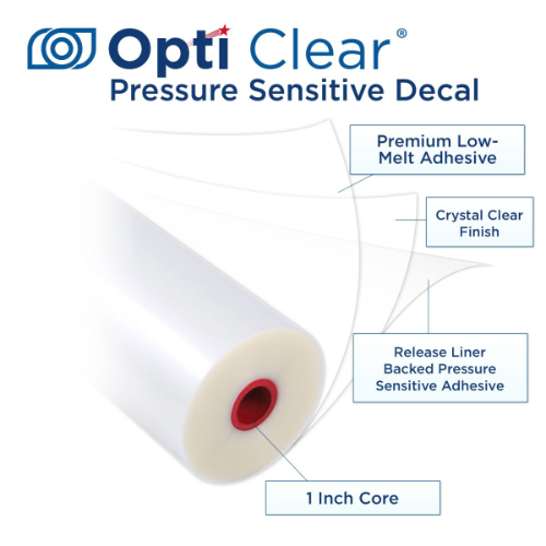 Decal Pressure-Sensitive Laminating Film, Opti Clear 5 Mil Roll